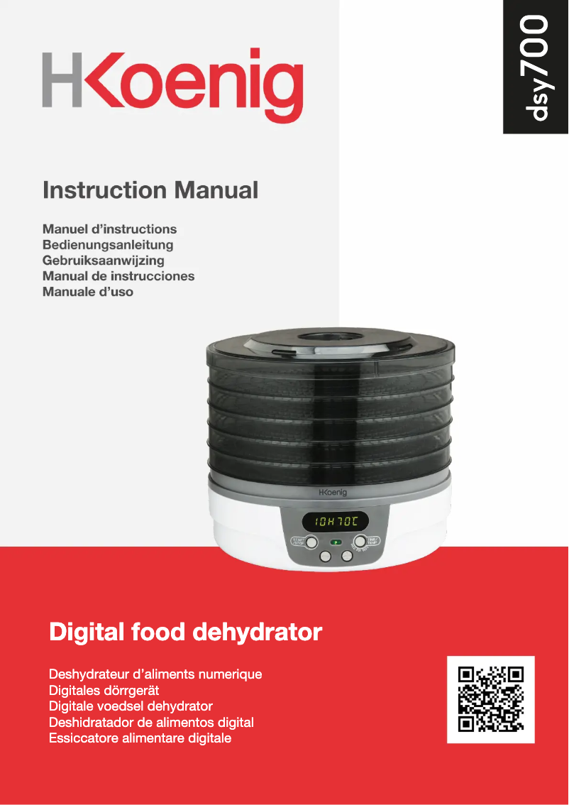 Image de la première page du manuel de l'appareil DSY700