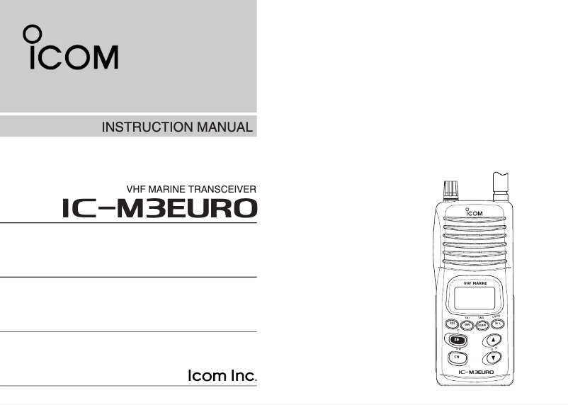 Page n°1 - Manuel utilisateur ICOM IM3EURO