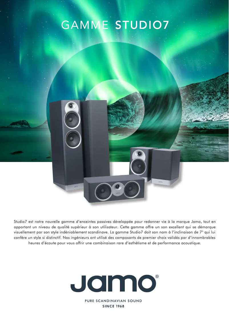 Page 1 de la notice Fiche technique Jamo S7-25F