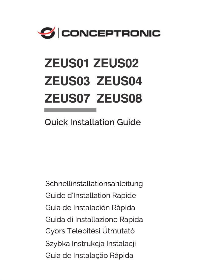 Page 1 de la notice Manuel utilisateur Conceptronic ZEUS07