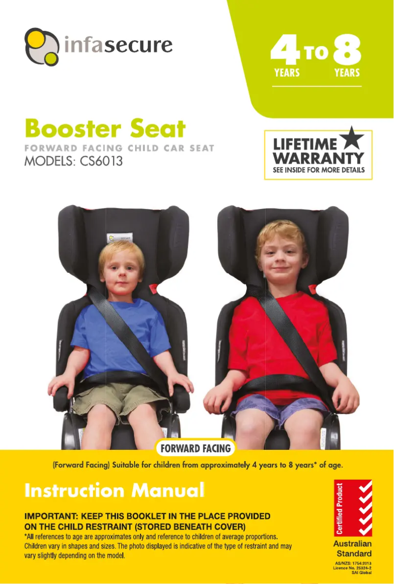 Page 1 de la notice Manuel utilisateur InfaSecure Versatile GT Sport