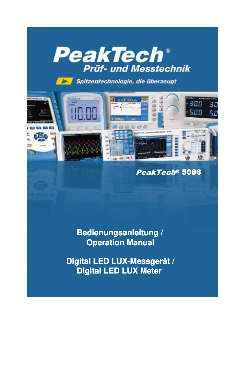 Page n°1 - Manuel utilisateur PeakTech 5086