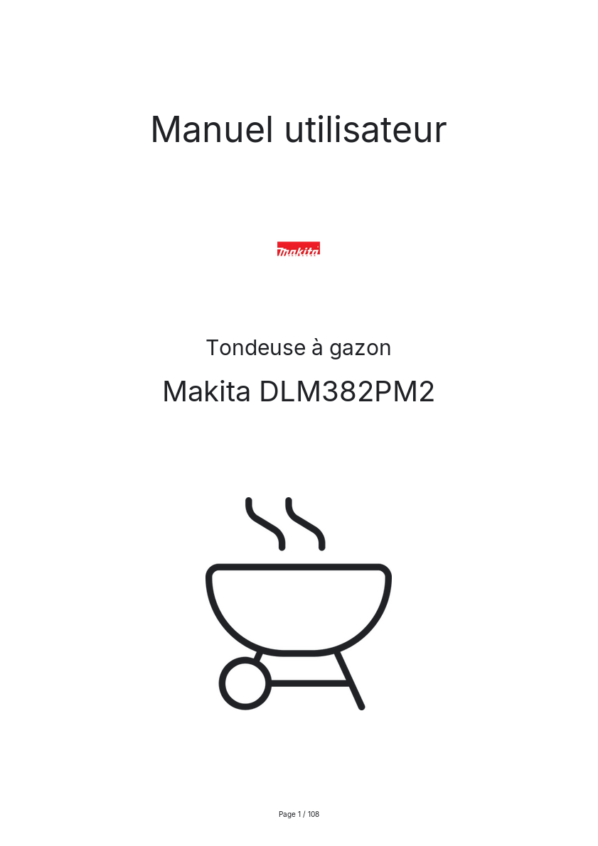Page n°1 - Manuel utilisateur Makita DLM382PM2