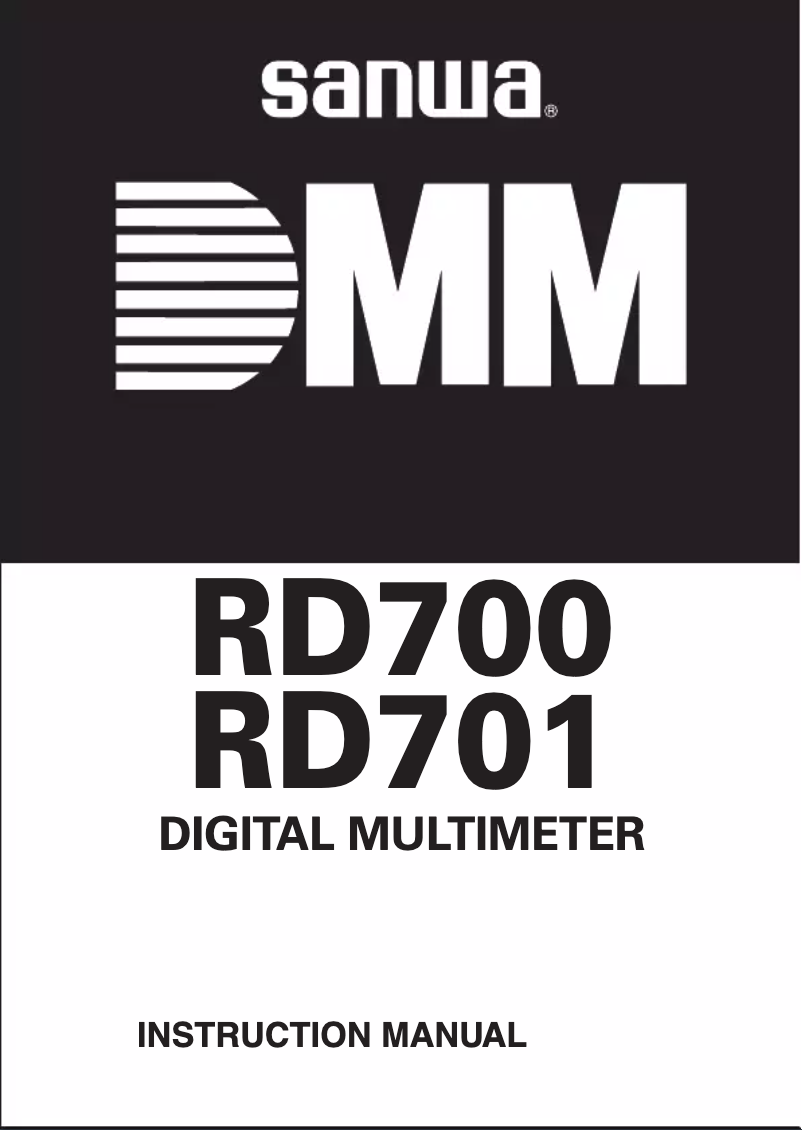 Page 1 de la notice Manuel utilisateur Sanwa RD700