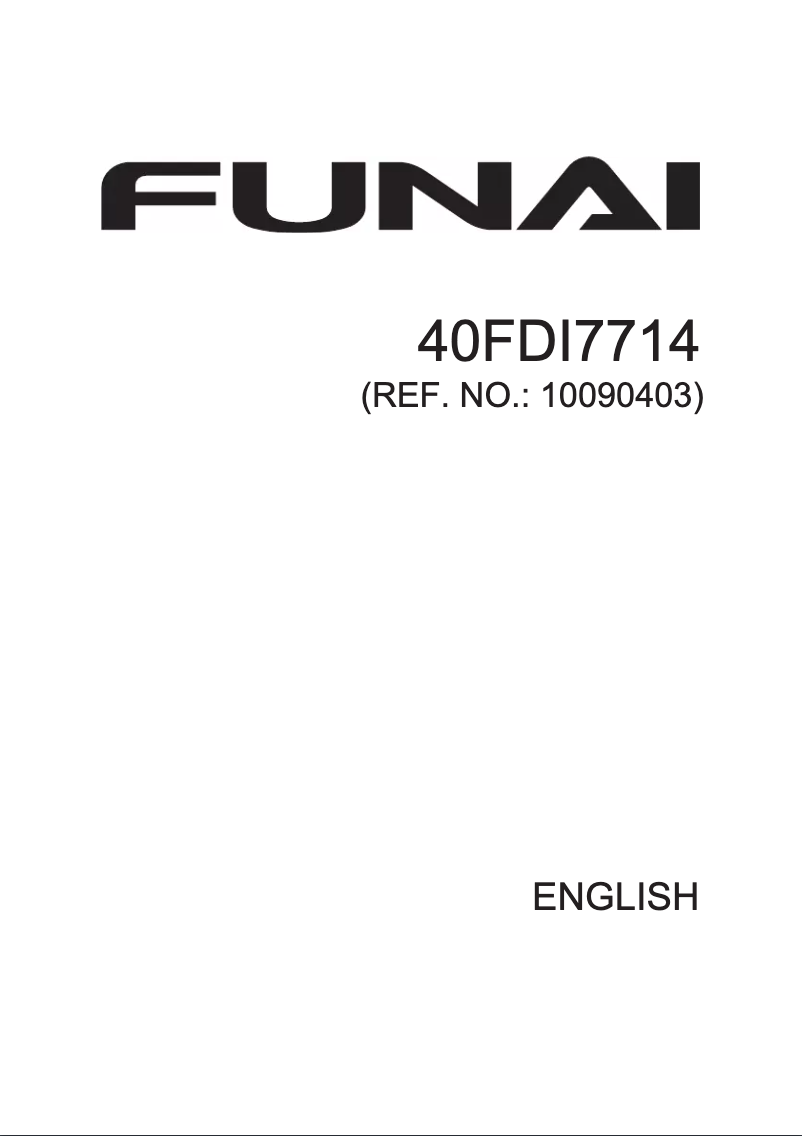 Page n°1 - Manuel utilisateur Funai 40FDI7714