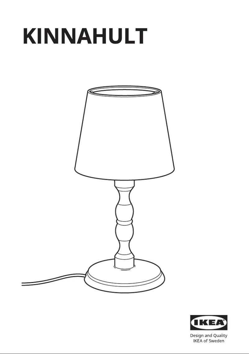 Image de la première page du manuel de l'appareil KINNAHULT 004.884.25