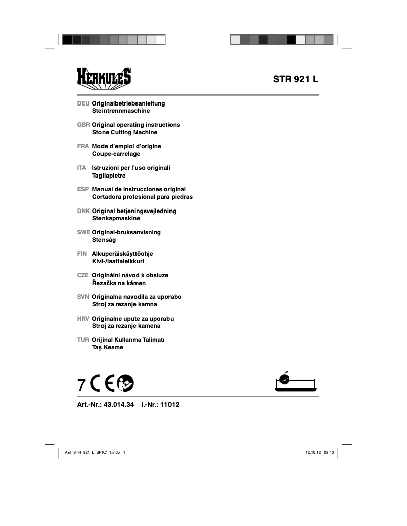 Page 1 de la notice Manuel utilisateur Herkules STR 921 L