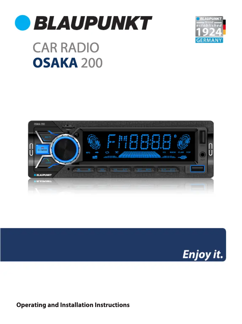 Imagen de la primera página del manual del dispositivo Osaka 200