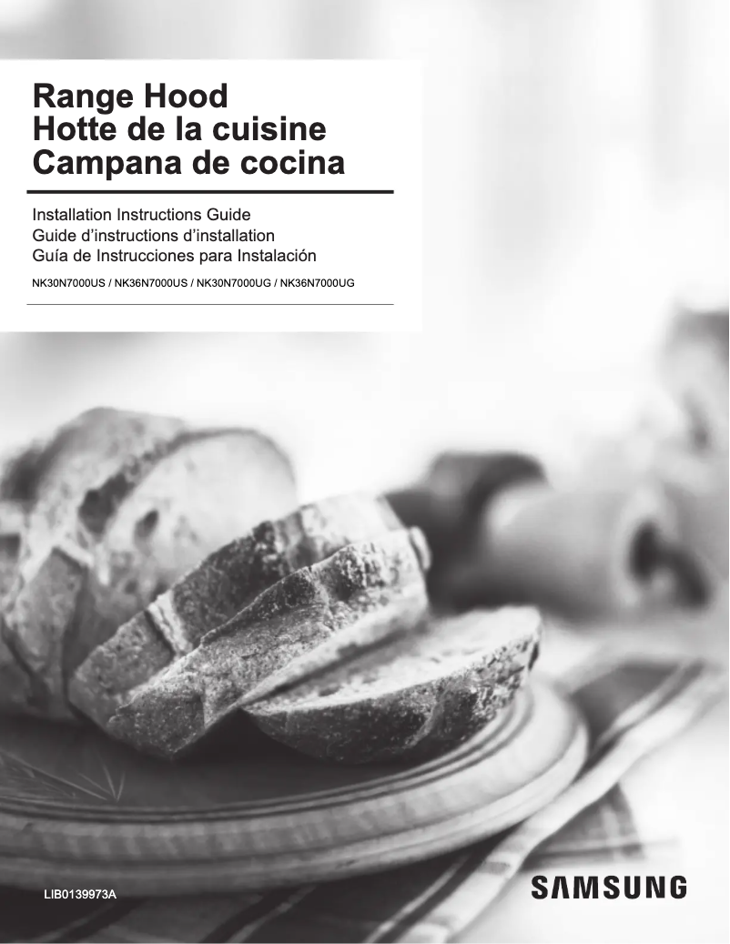 Page 1 de la notice Manuel utilisateur Samsung NK36N7000UG