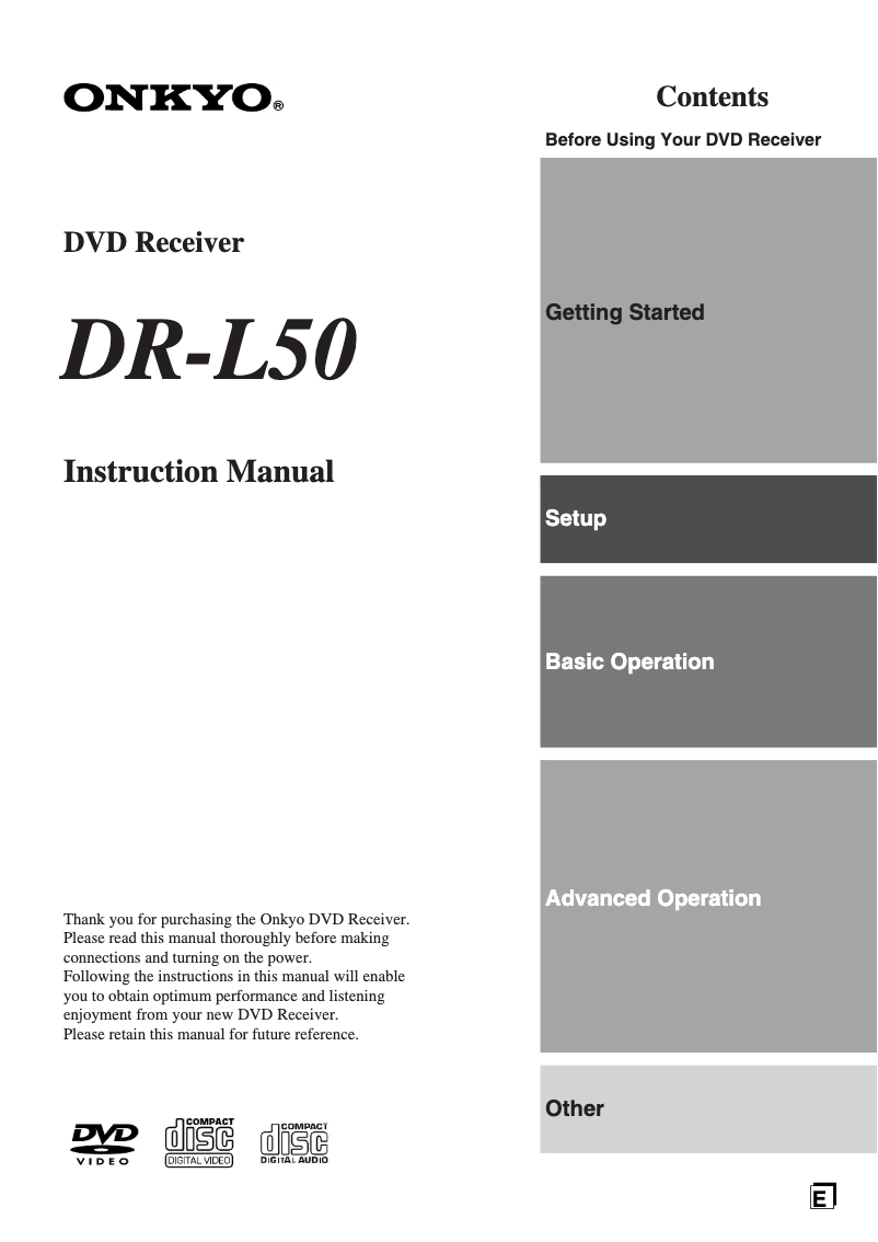 Image de la première page du manuel de l'appareil DR-L50