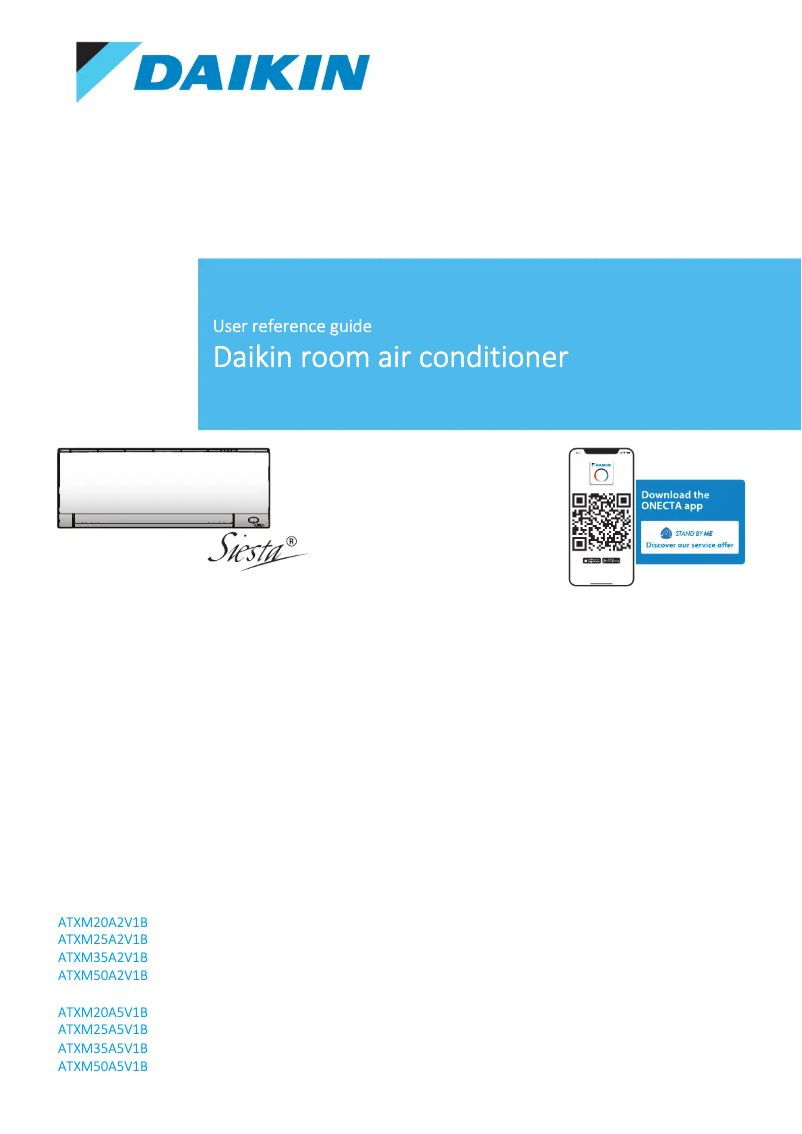 Page n°1 - Manuel utilisateur Daikin ATXM50A2V1B