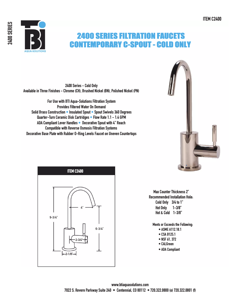 Image de la première page du manuel de l'appareil C2400