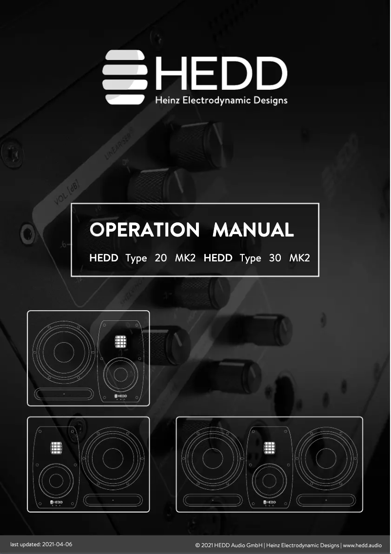 Page n°1 - Manuel utilisateur HEDD Type 20 MK2
