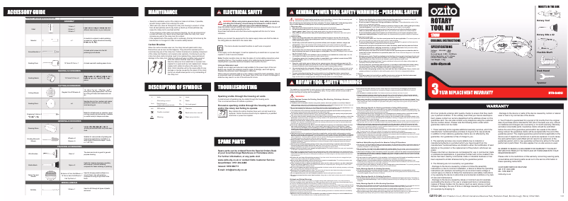 Página 1 del manual Manual de usuario Ozito RTR-040U