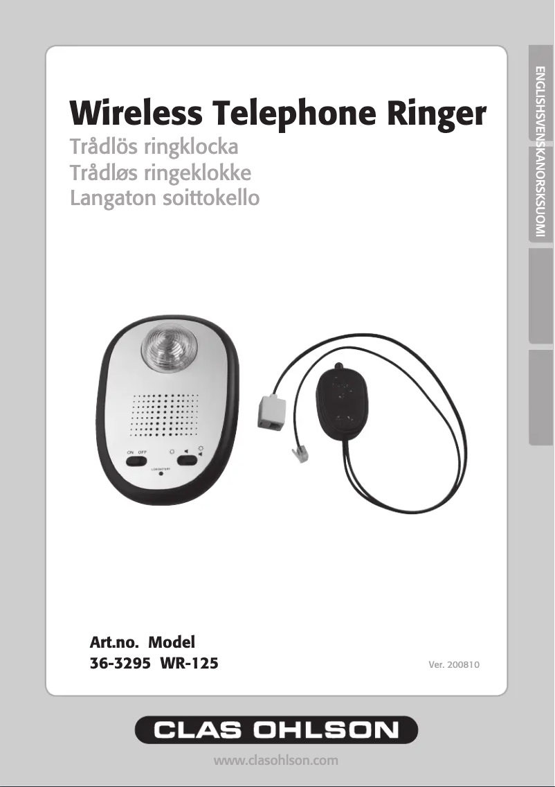 Page 1 de la notice Manuel utilisateur Exibel WR-125