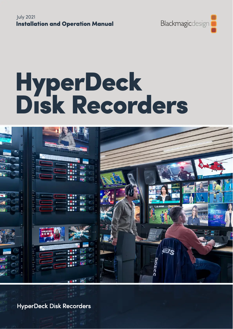 Page 1 de la notice Manuel utilisateur Blackmagic Design HyperDeck Studio HD Plus