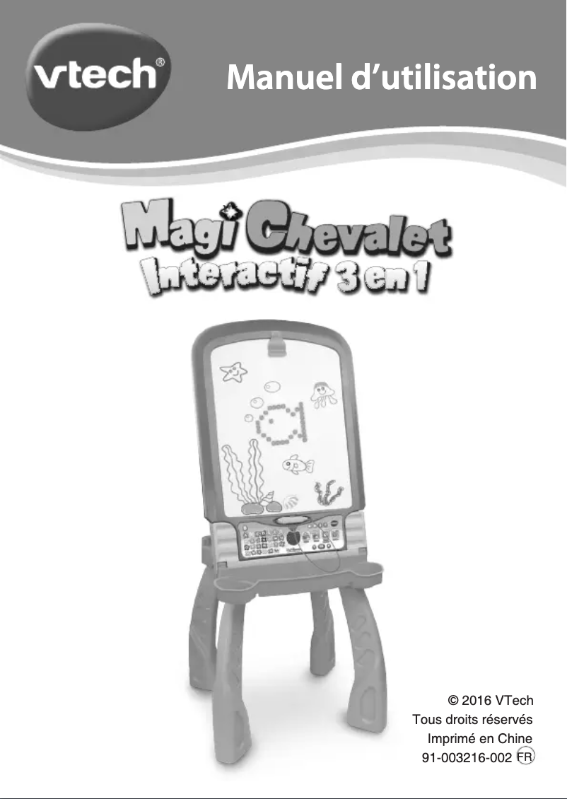 Página 1 del manual Manual de usuario Vtech Magi Chevalet Interactif 3 en 1