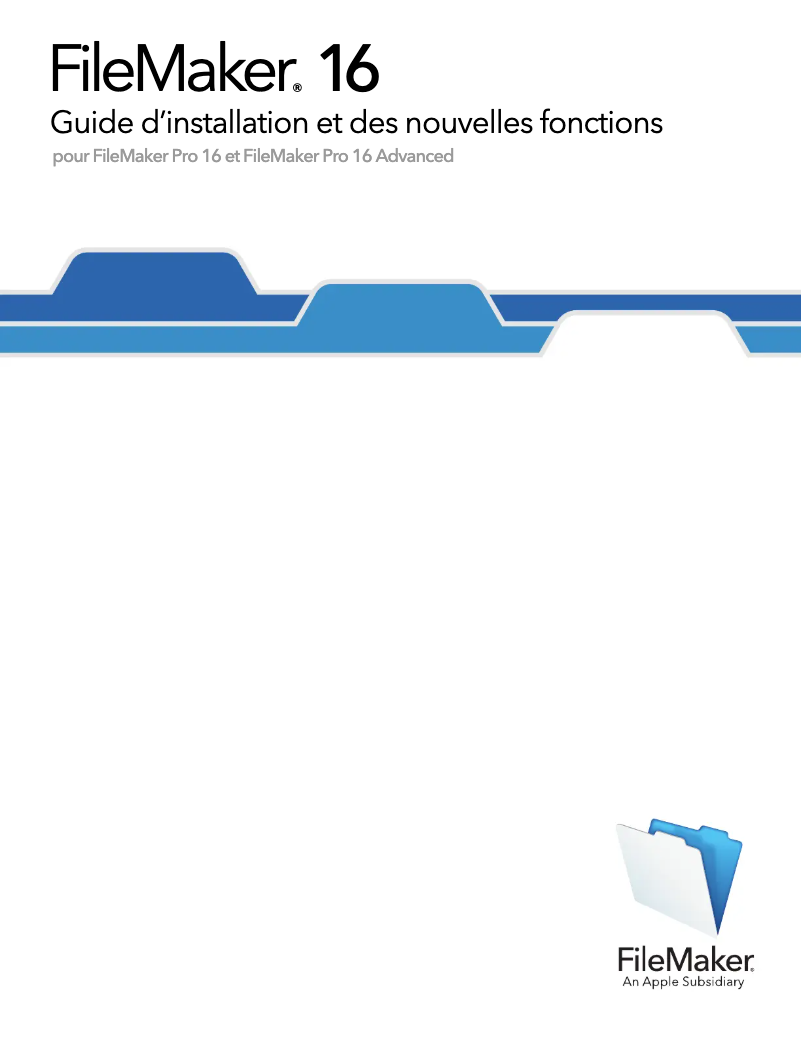 Page n°1 - Manuel utilisateur FileMaker Pro 16 Advanced