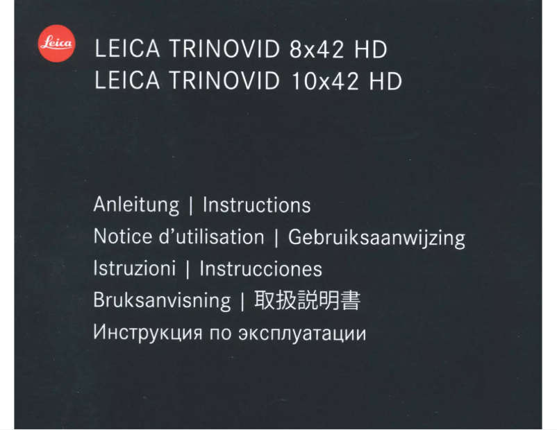 Page 1 de la notice Manuel utilisateur Leica Trinovid 10 x 2 HD