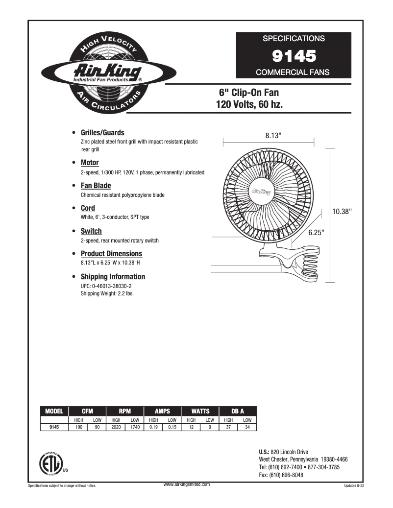 Image de la première page du manuel de l'appareil 9145