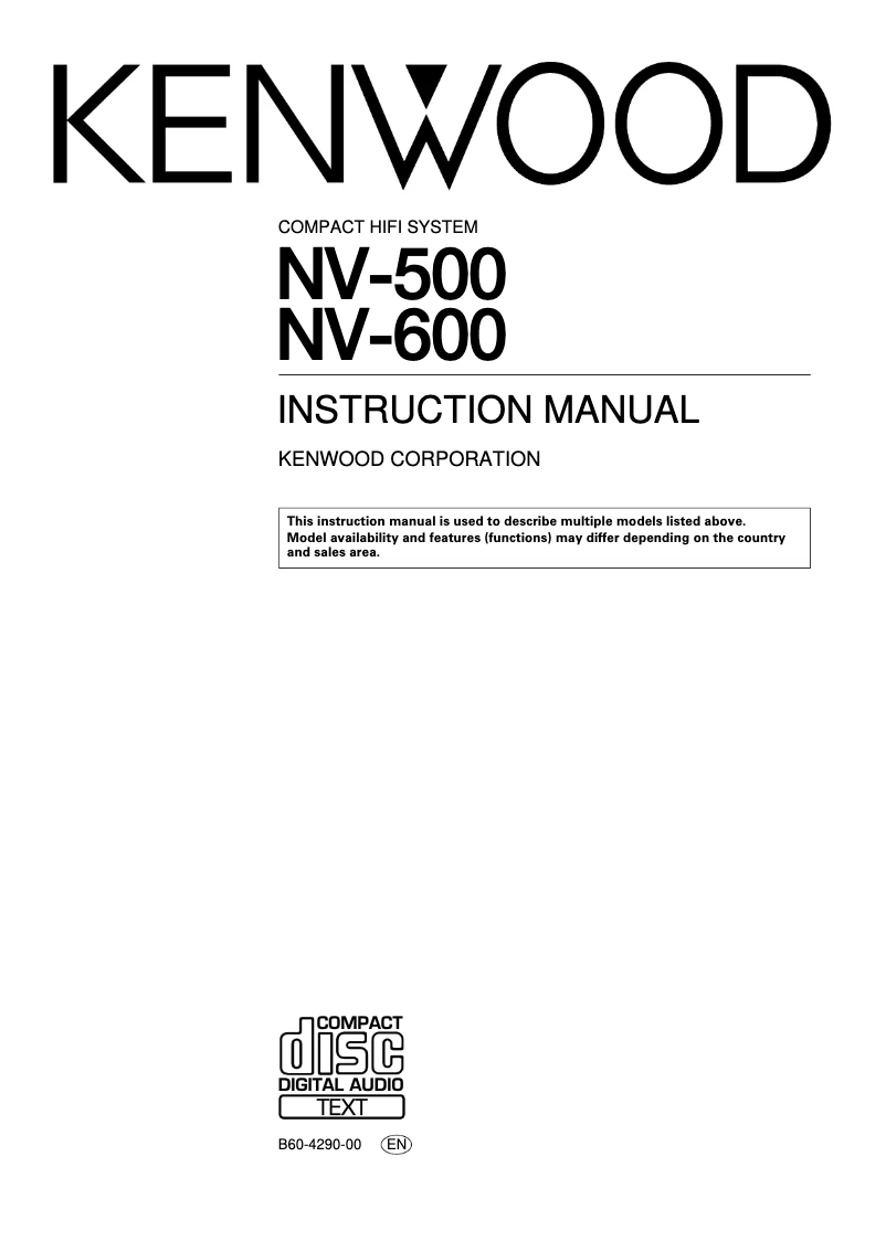 Página 1 del manual Manual de usuario Kenwood NV-500