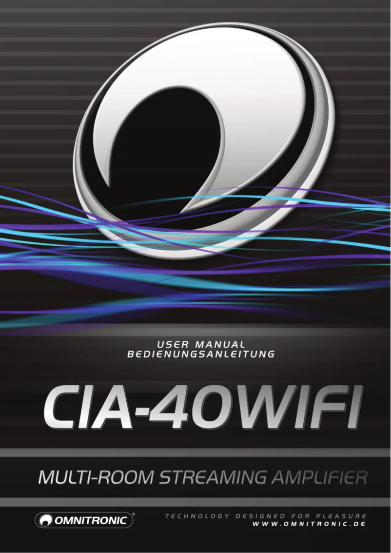 Page n°1 - Manuel utilisateur Omnitronic CIA-40WIFI