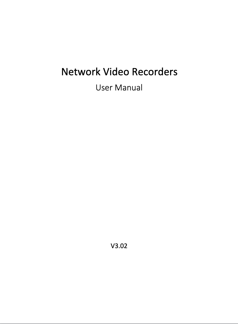 Page n°1 - Manuel utilisateur UniView NVR516-S