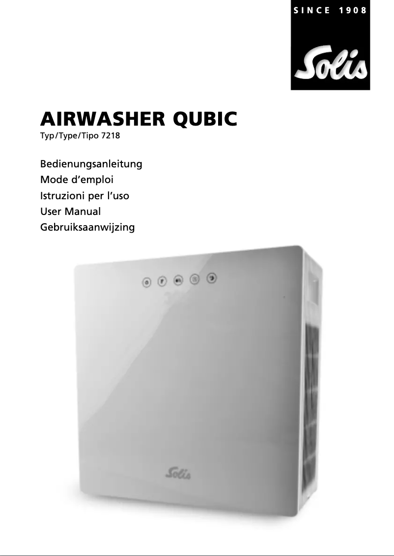 Page 1 de la notice Manuel utilisateur Solis Airwasher Qubic 7218