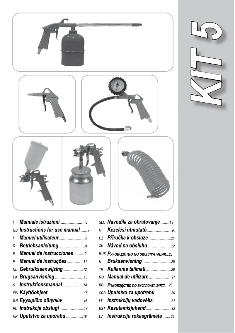 Imagen de la primera página del manual del dispositivo Kit 5