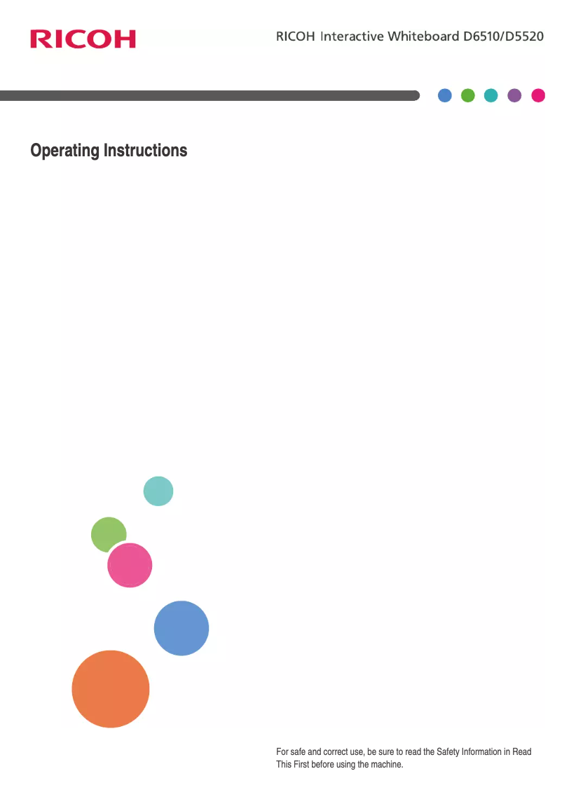 Image de la première page du manuel de l'appareil D6510