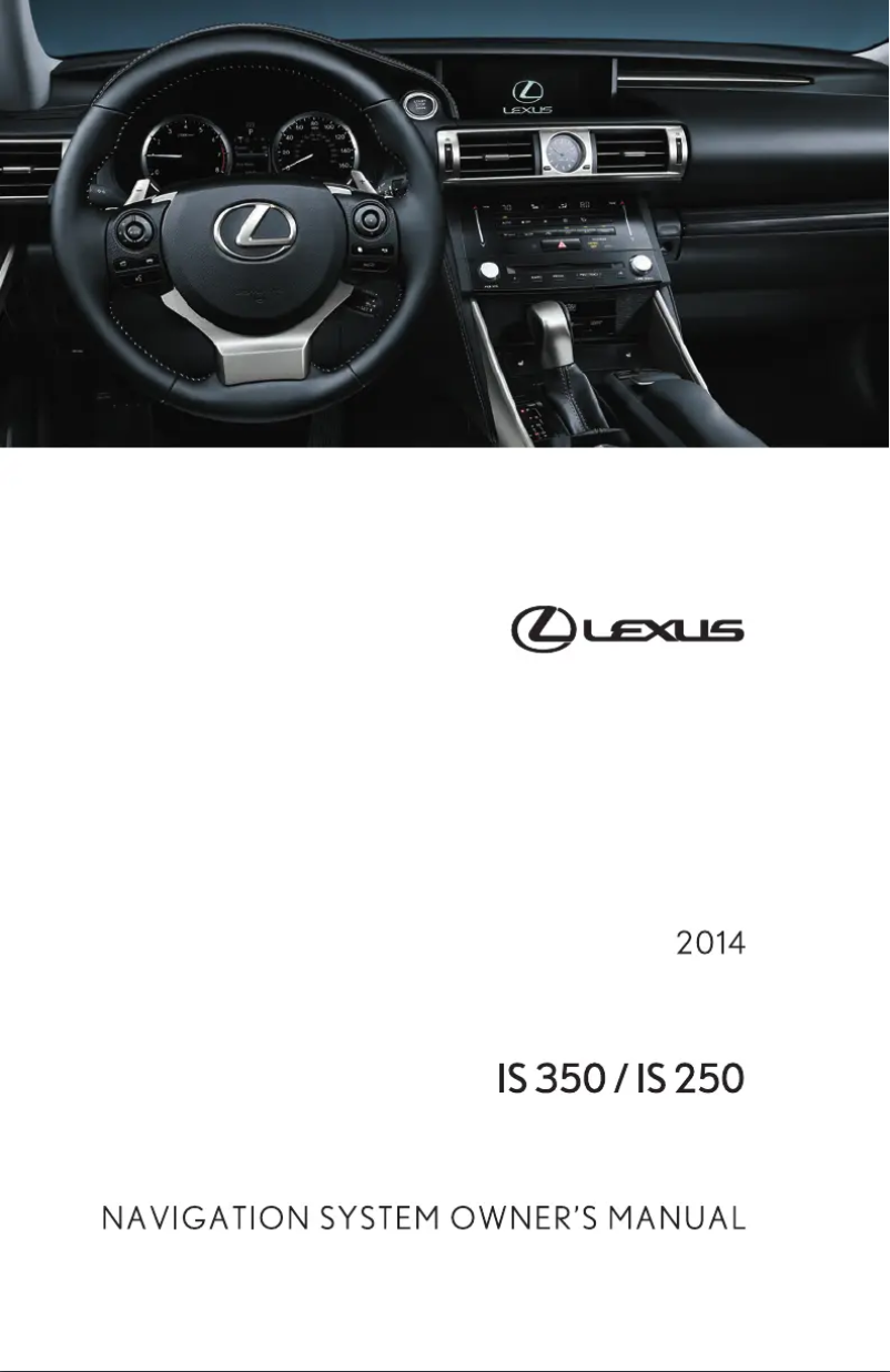 Page 1 de la notice Manuel utilisateur Lexus IS 350 (2014)