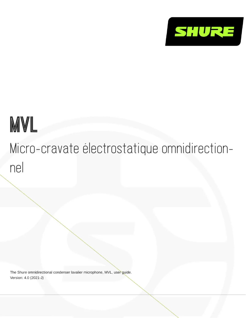 Image de la première page du manuel de l'appareil Motiv MVL