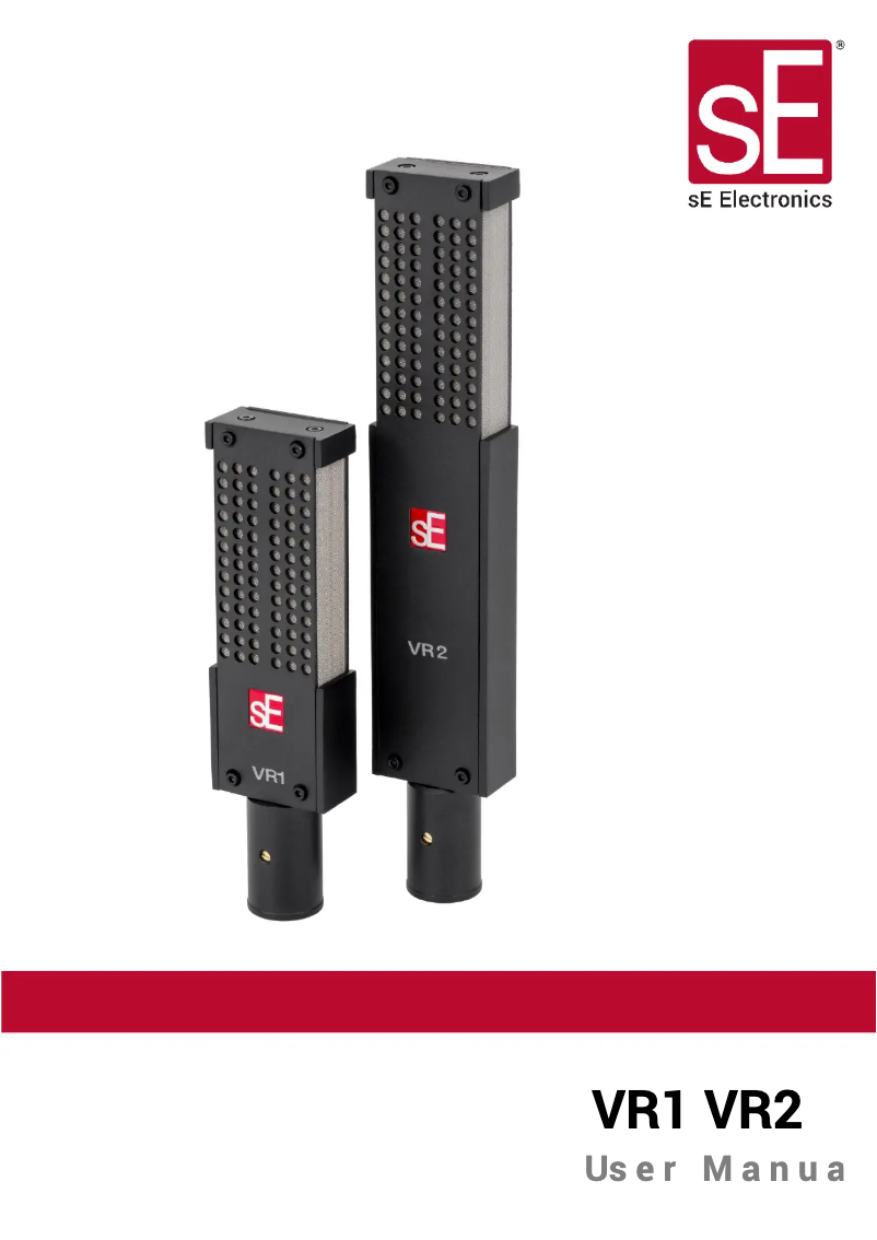 Page n°1 - Manuel utilisateur SE Electronics VR1