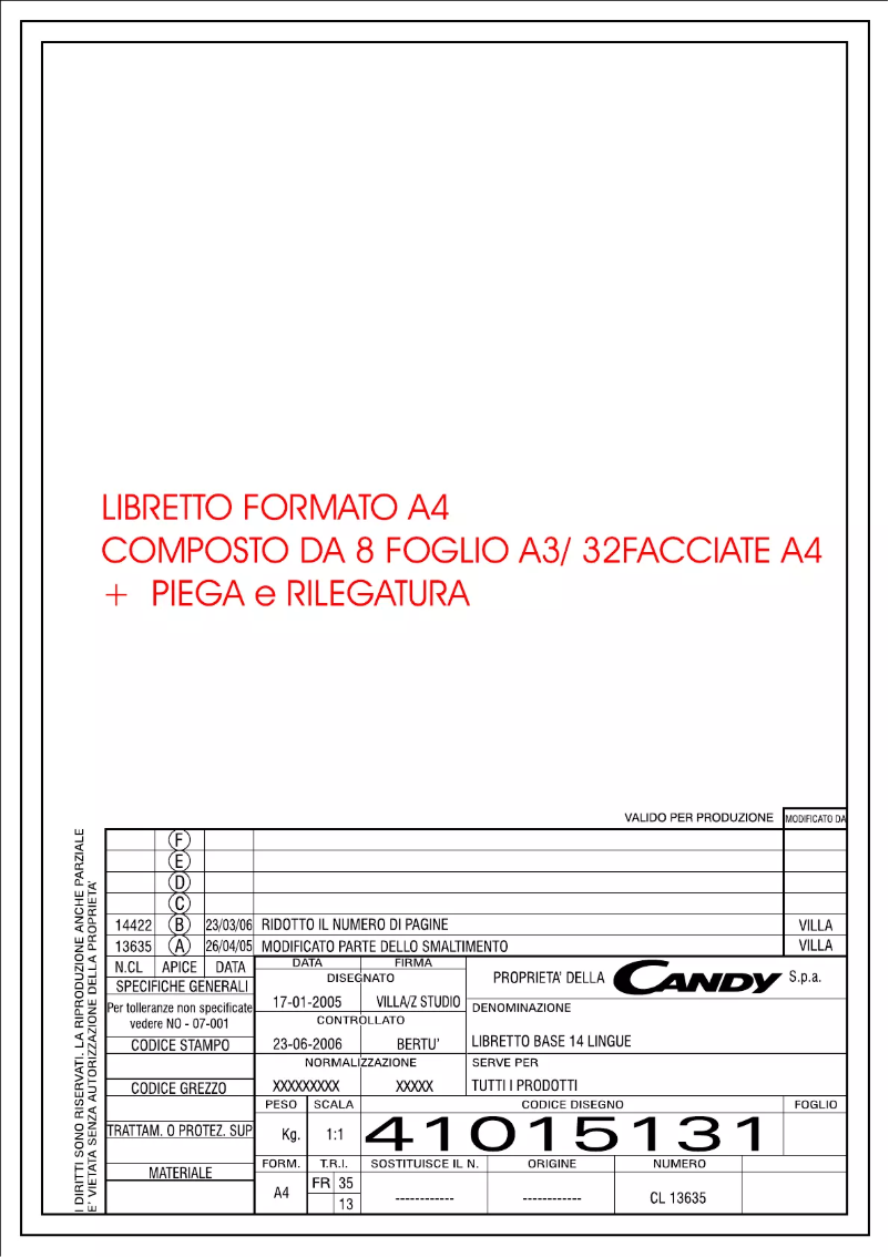 Page n°1 - Manuel utilisateur Candy FRCFNF4589