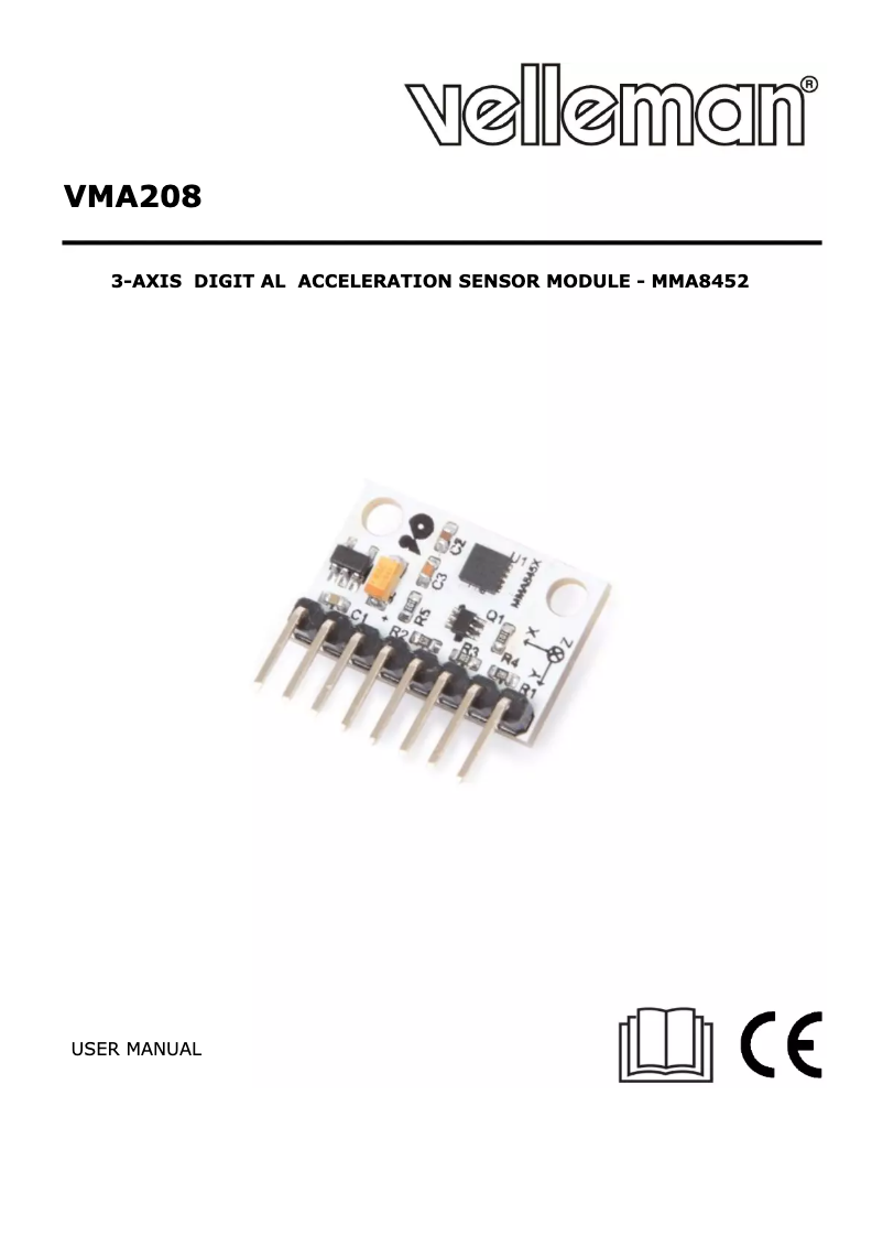 Page 1 of the manual User Manual Velleman VMA208