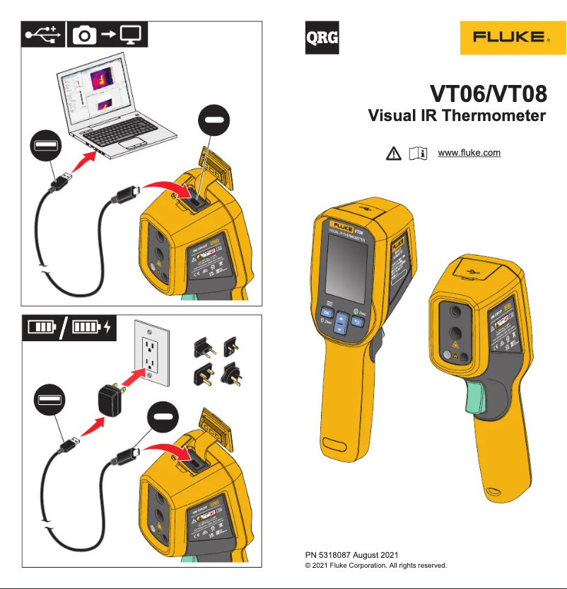 Page 1 of the manual User Manual Fluke VT08