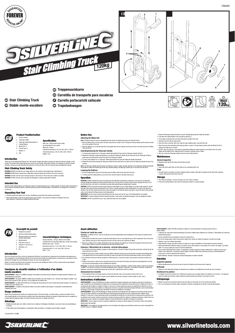 Page n°1 - Manuel utilisateur Silverline 736265