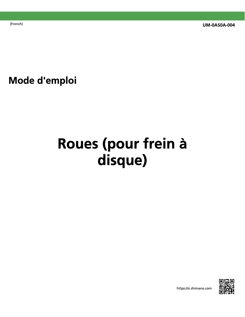 Página 1 del manual Manual de usuario Shimano WH-R9270-C36-TU-F