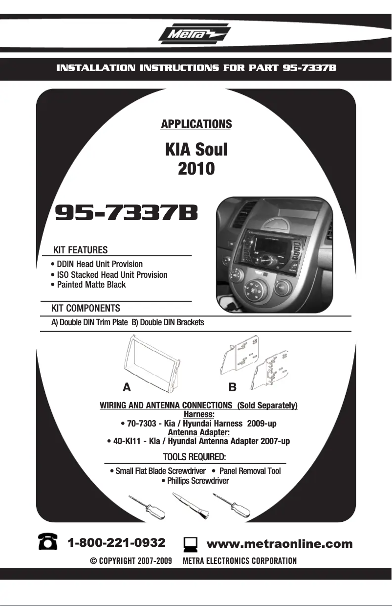 Page n°1 - Guide d'installation Metra 95-7337B