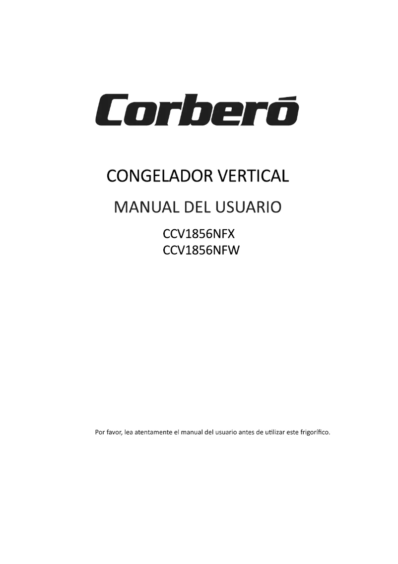 Page n°1 - Manuel utilisateur Corbero CCV1856NFX