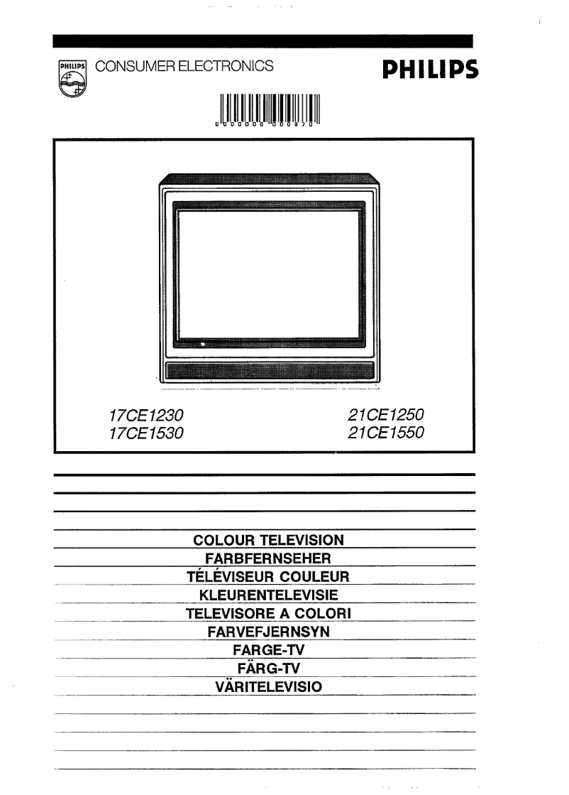 Page 1 de la notice Manuel utilisateur Philips 17CE1230