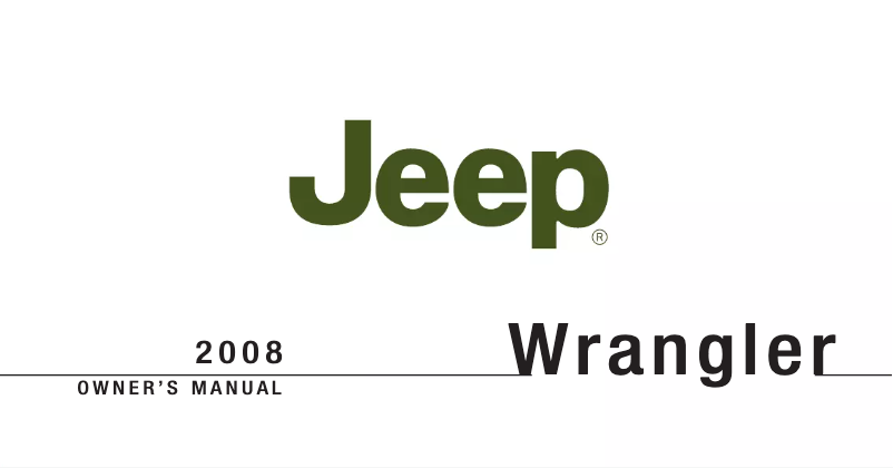 Page 1 de la notice Manuel utilisateur Jeep Wrangler (2008)