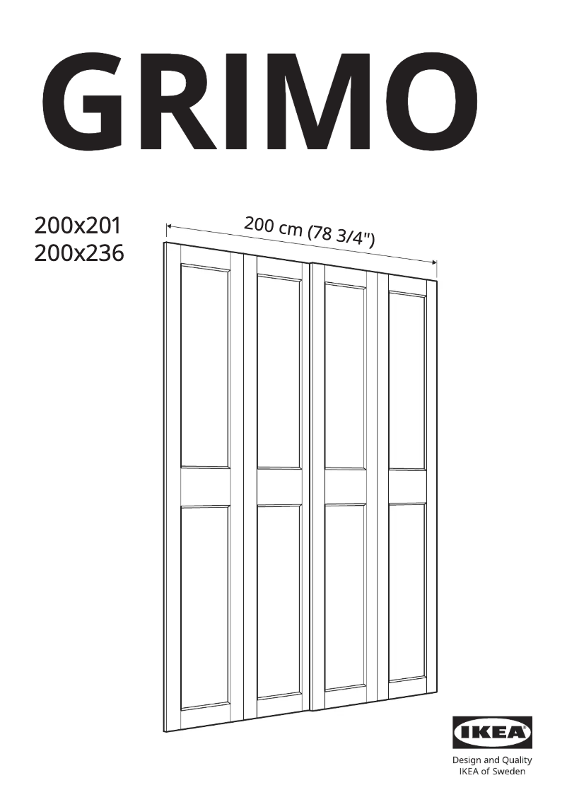 Página 1 del manual Manual de usuario Ikea GRIMO 205.464.29