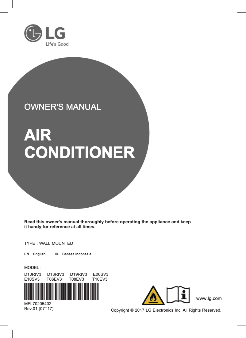 Image de la première page du manuel de l'appareil D10RIV3