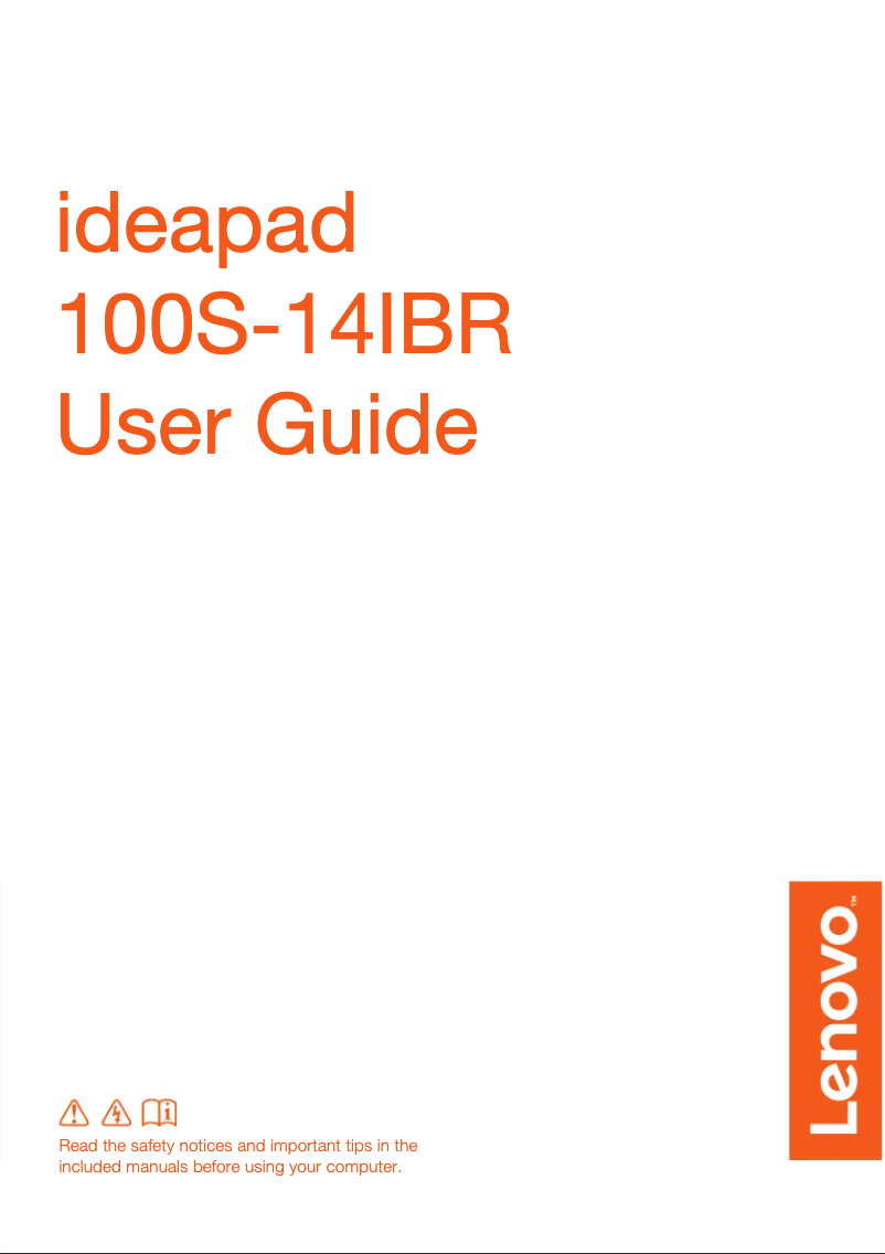 Page 1 de la notice Manuel utilisateur Lenovo Ideapad 100S-11IBY