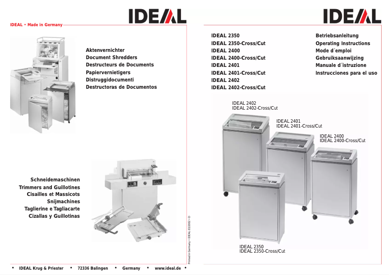 Page 1 de la notice Manuel utilisateur Jay-Tech 2401