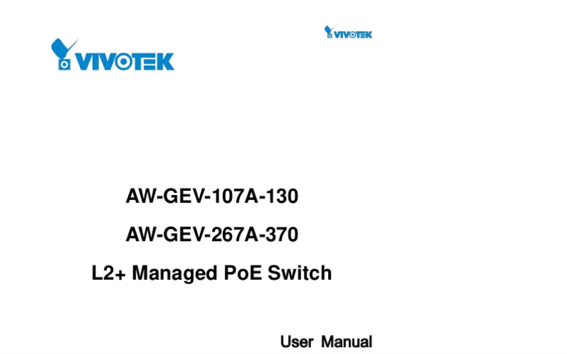 Page n°1 - Manuel utilisateur Vivotek AW-GEV-108A-130