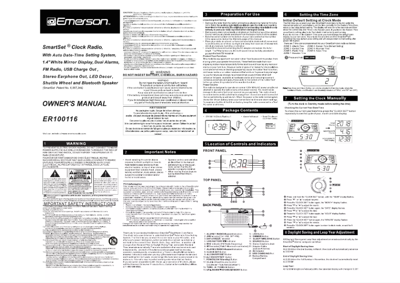 Page n°1 - Manuel utilisateur Emerson ER100116