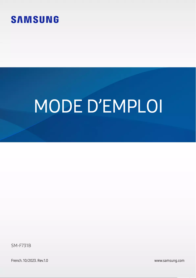 Image de la première page du manuel de l'appareil Galaxy Z Flip 5