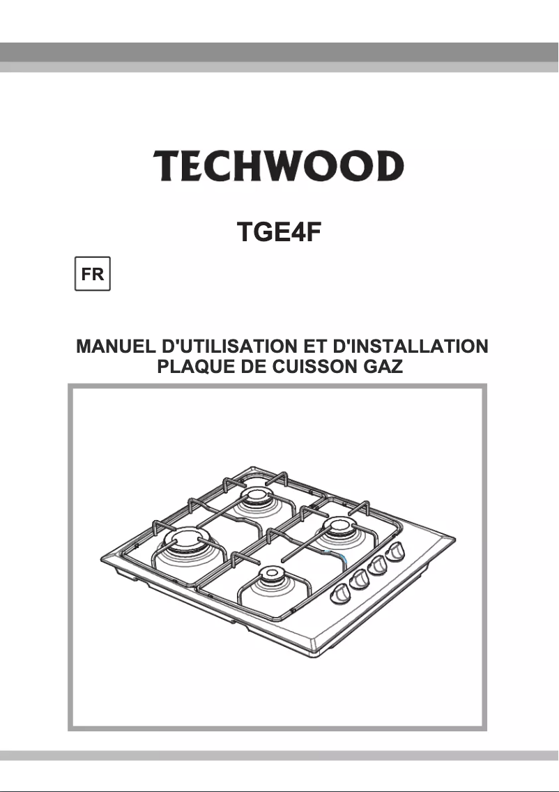 Page 1 de la notice Manuel utilisateur Techwood TGE4F
